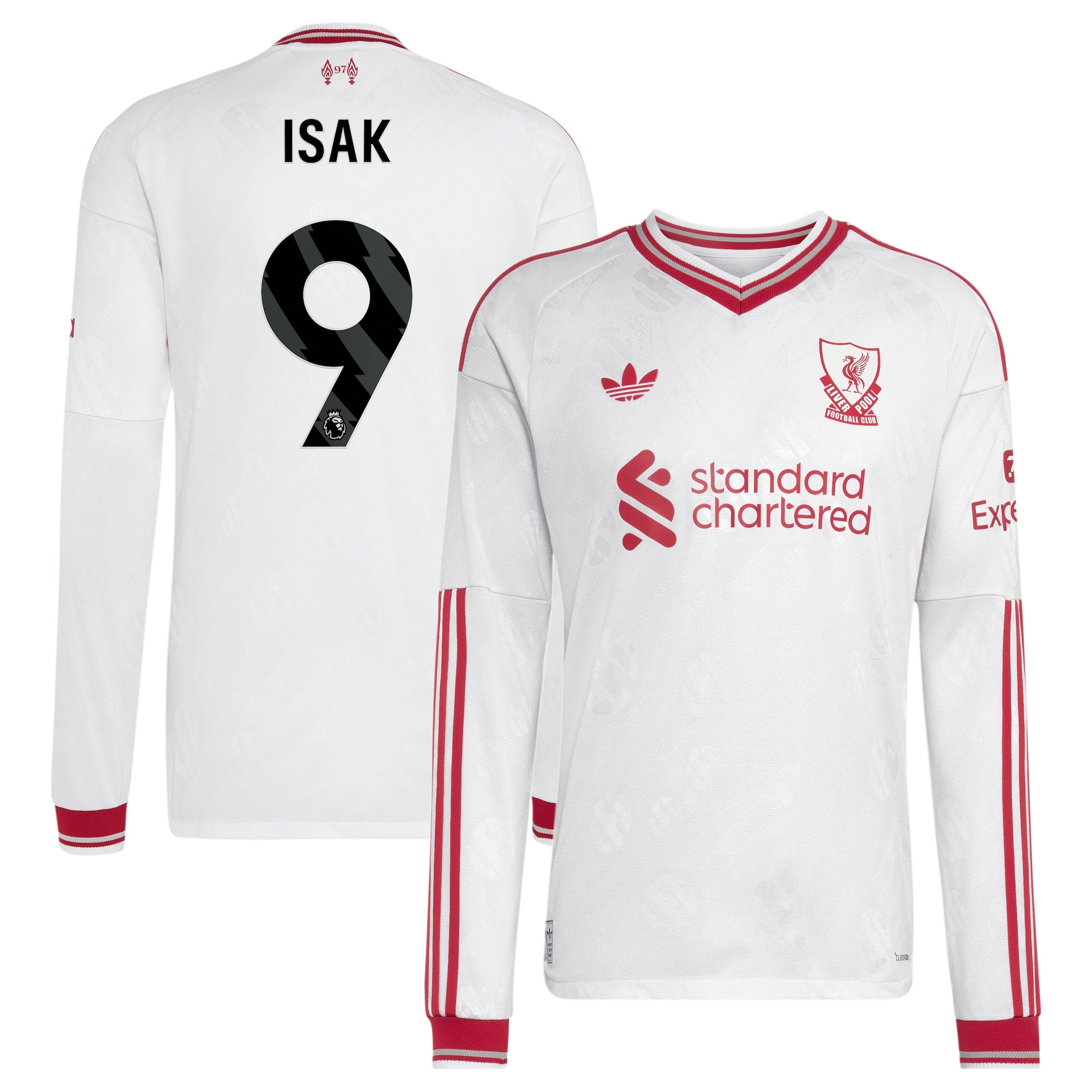 Liverpool adidas Away Authentic Shirt 2026-27 - Long Sleeve with Isak 9 printing