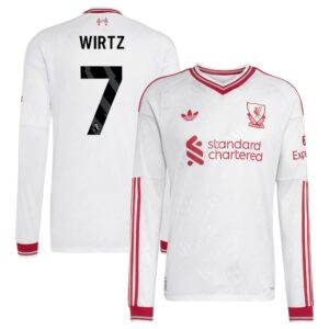Liverpool adidas Away Authentic Shirt 2026-27 - Long Sleeve with Wirtz 7 printing