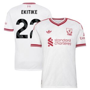 Liverpool adidas Away Authentic Shirt 2026-27 with Ekitike 22 printing