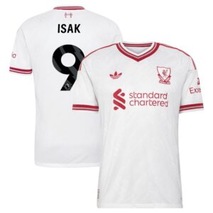 Liverpool adidas Away Authentic Shirt 2026-27 with Isak 9 printing