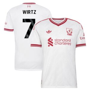 Liverpool adidas Away Authentic Shirt 2026-27 with Wirtz 7 printing
