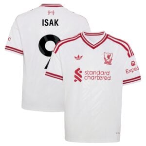 Liverpool adidas Away Shirt 2026-27 - Kids with Isak 9 printing