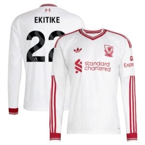 Liverpool adidas Away Shirt 2026-27 - Long Sleeve with Ekitike 22 printing