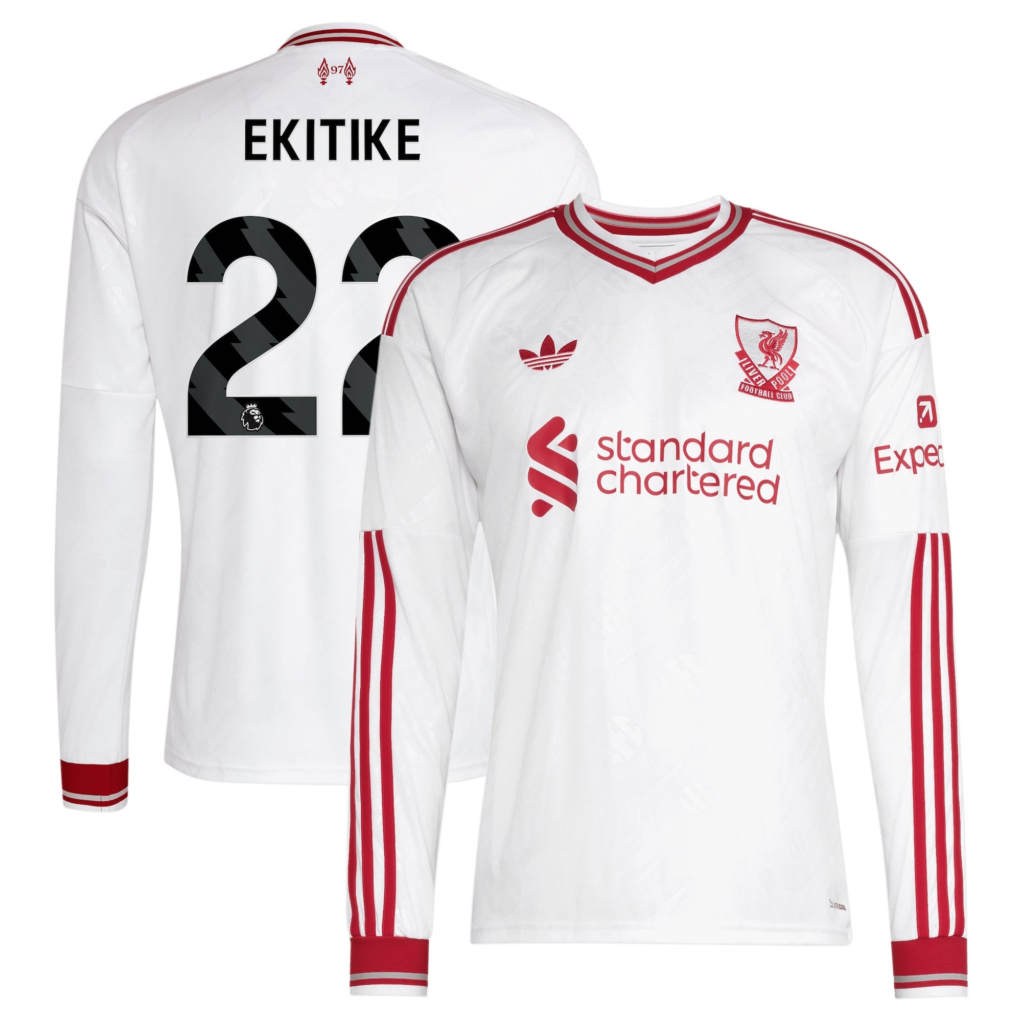 Liverpool adidas Away Shirt 2026-27 - Long Sleeve with Ekitike 22 printing