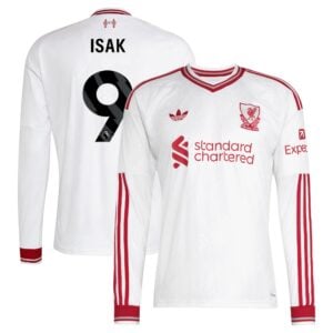 Liverpool adidas Away Shirt 2026-27 - Long Sleeve with Isak 9 printing