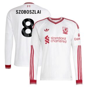 Liverpool adidas Away Shirt 2026-27 - Long Sleeve with Szoboszlai 8 printing