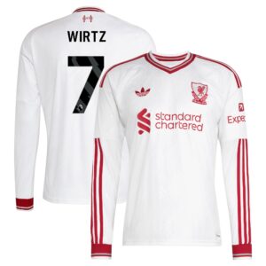 Liverpool adidas Away Shirt 2026-27 - Long Sleeve with Wirtz 7 printing