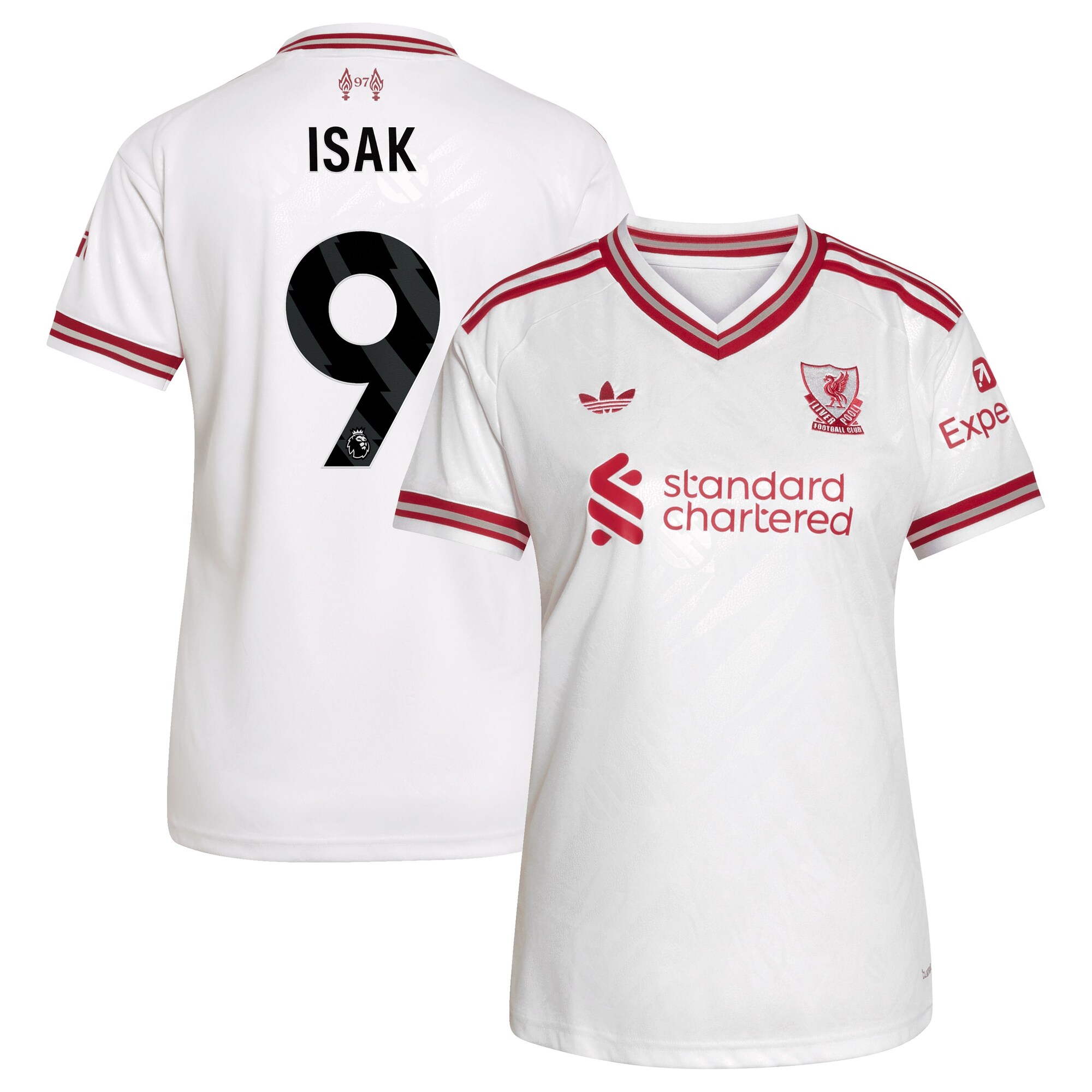 Liverpool adidas Away Shirt 2026-27 - Womens with Isak 9 printing