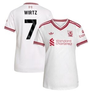Liverpool adidas Away Shirt 2026-27 - Womens with Wirtz 7 printing