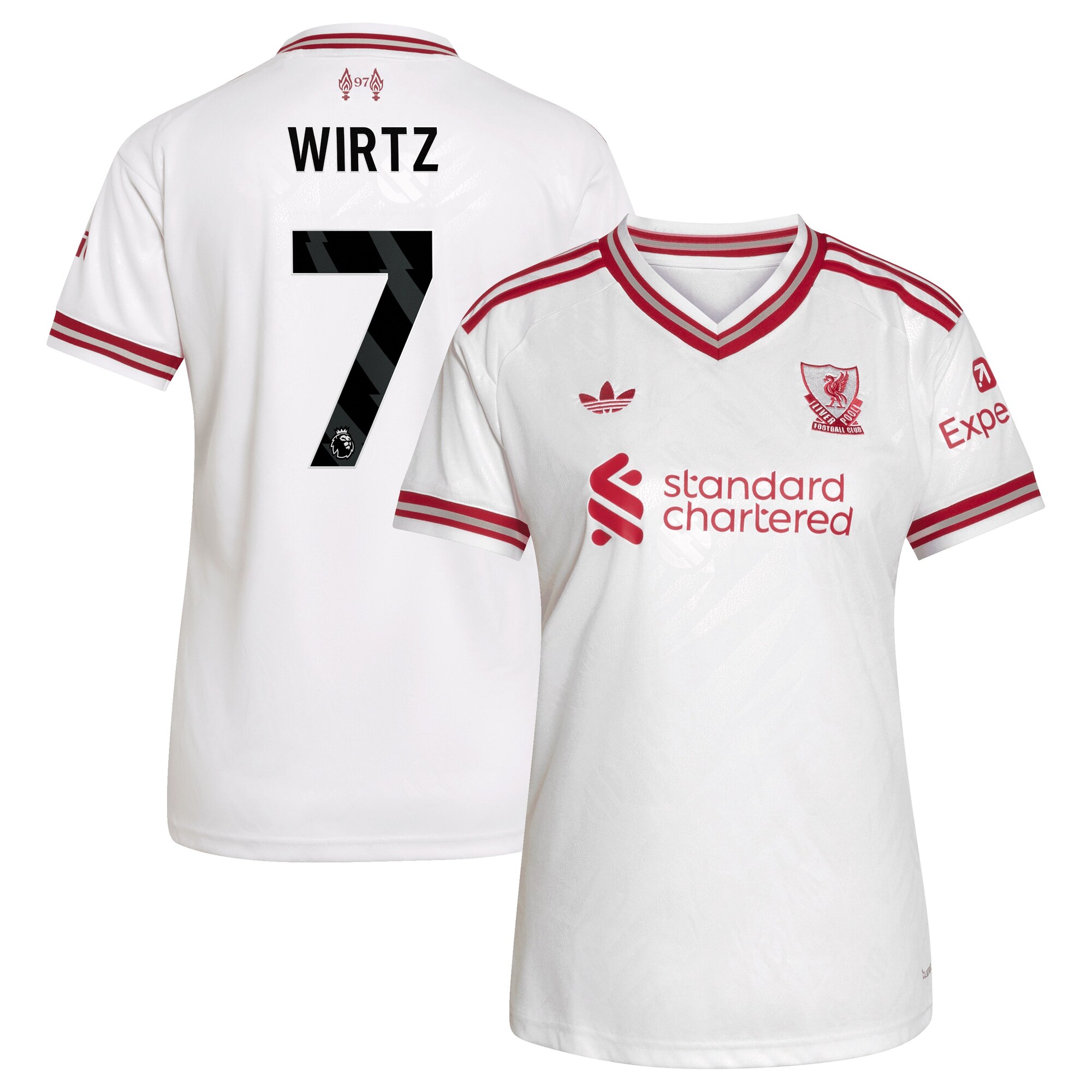 Liverpool adidas Away Shirt 2026-27 - Womens with Wirtz 7 printing