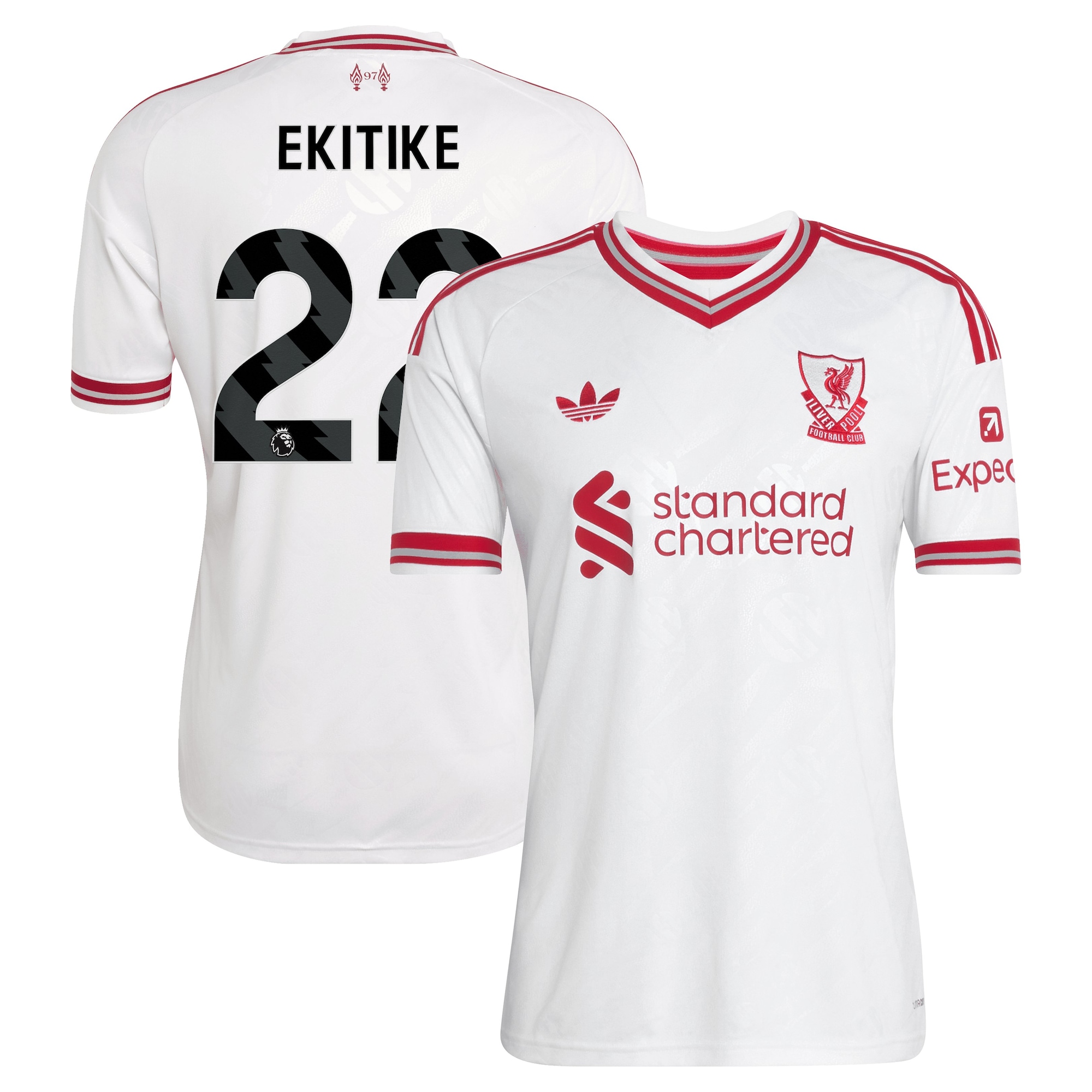 Liverpool adidas Away Shirt 2026-27 with Ekitike 22 printing