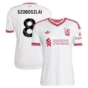Liverpool adidas Away Shirt 2026-27 with Szoboszlai 8 printing