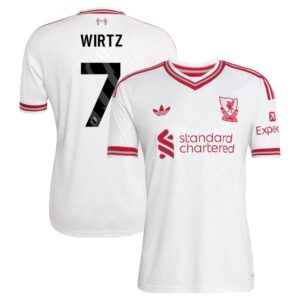 Liverpool adidas Away Shirt 2026-27 with Wirtz 7 printing