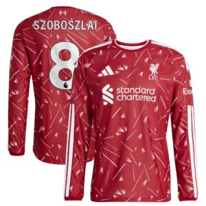 Liverpool adidas Home Authentic Shirt 2026-27 - Long sleeve with Szoboszlai 8 printing