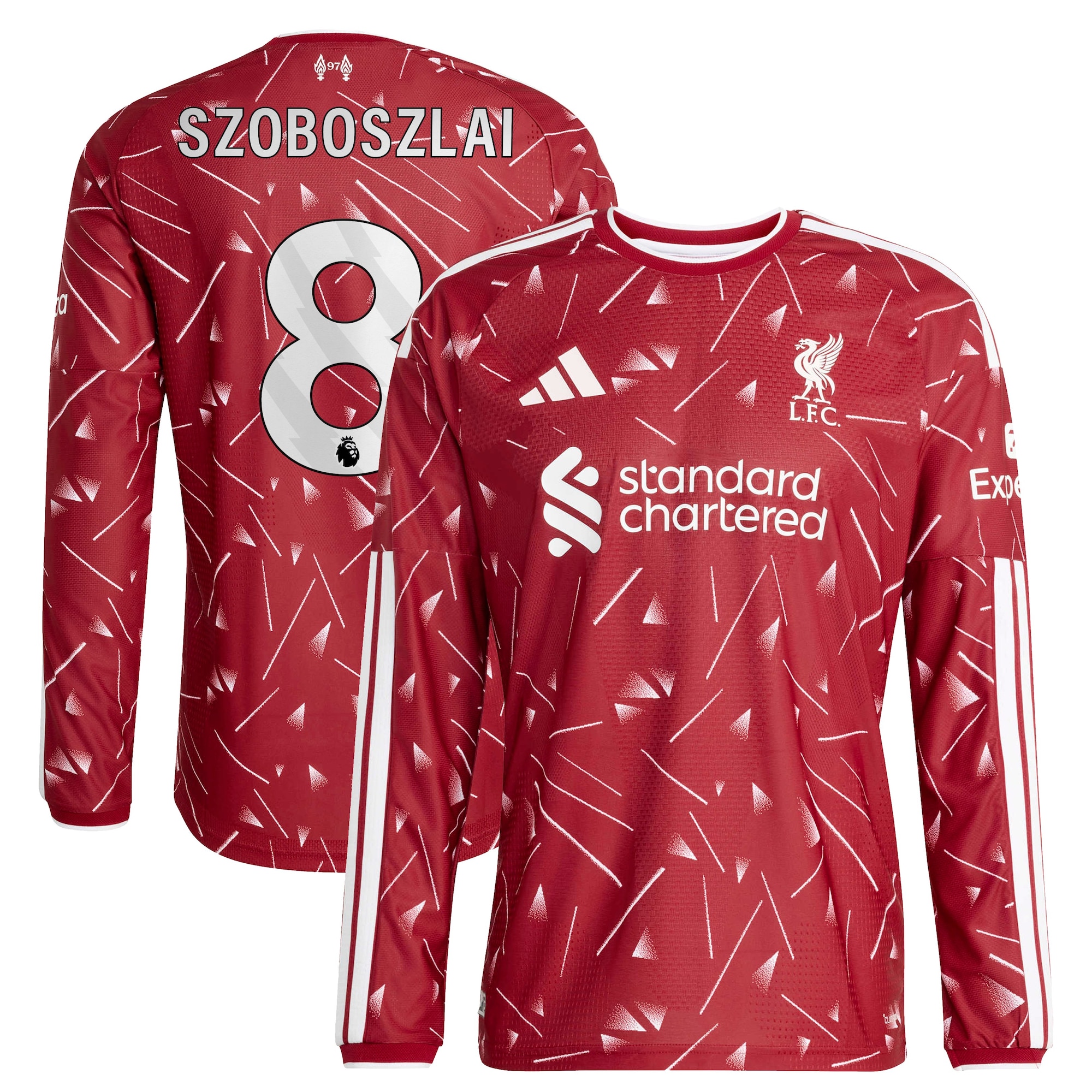 Liverpool adidas Home Authentic Shirt 2026-27 - Long sleeve with Szoboszlai 8 printing
