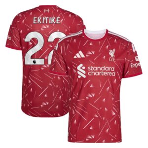 Liverpool adidas Home Authentic Shirt 2026-27 with Ekitike 22 printing