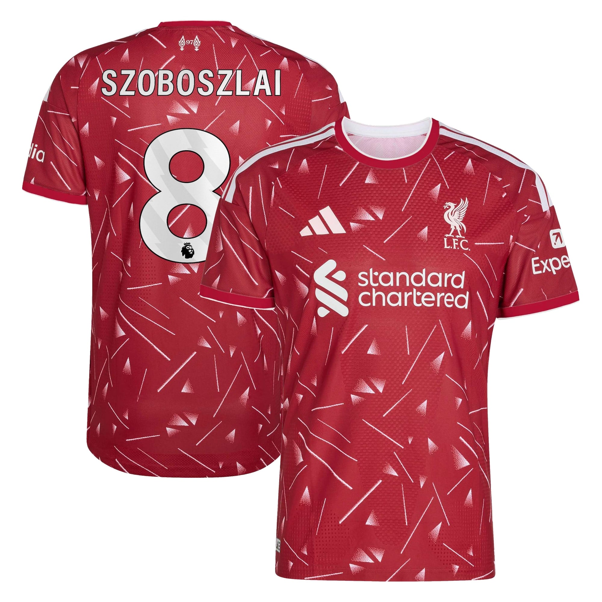 Liverpool adidas Home Authentic Shirt 2026-27 with Szoboszlai 8 printing