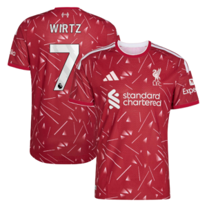 Liverpool adidas Home Authentic Shirt 2026-27 with Wirtz 7 printing