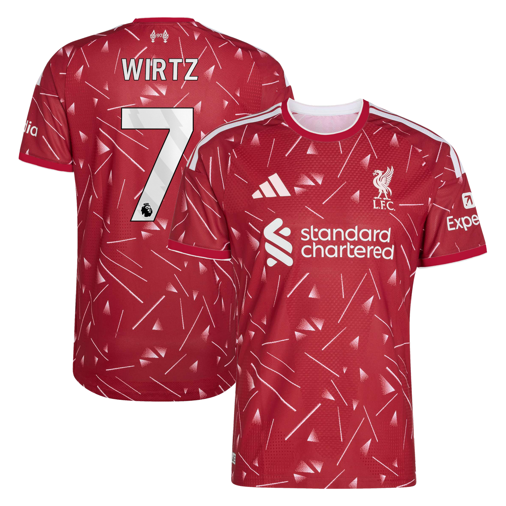 Liverpool adidas Home Authentic Shirt 2026-27 with Wirtz 7 printing