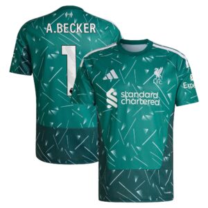 Liverpool adidas Home Goalkeeper Shirt 2026-27 - Long sleeve with A.Becker 1 printing