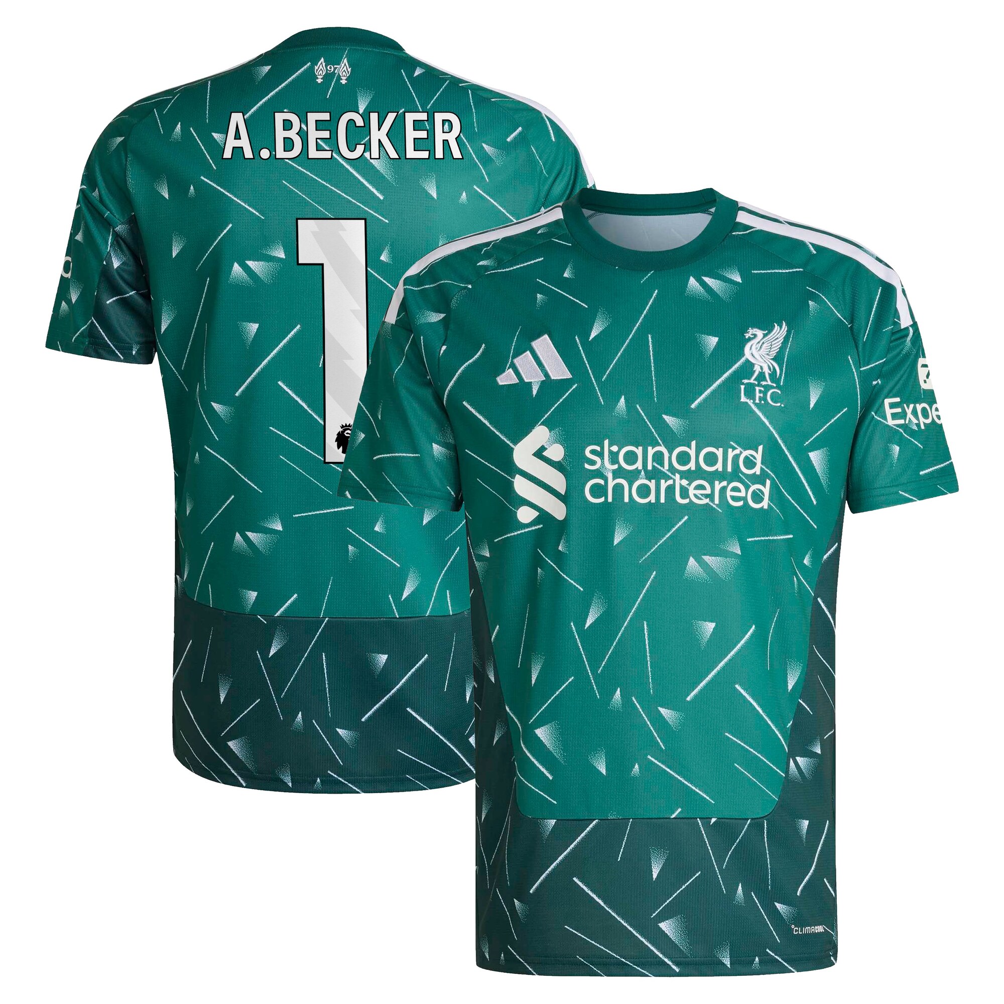 Liverpool adidas Home Goalkeeper Shirt 2026-27 - Long sleeve with A.Becker 1 printing