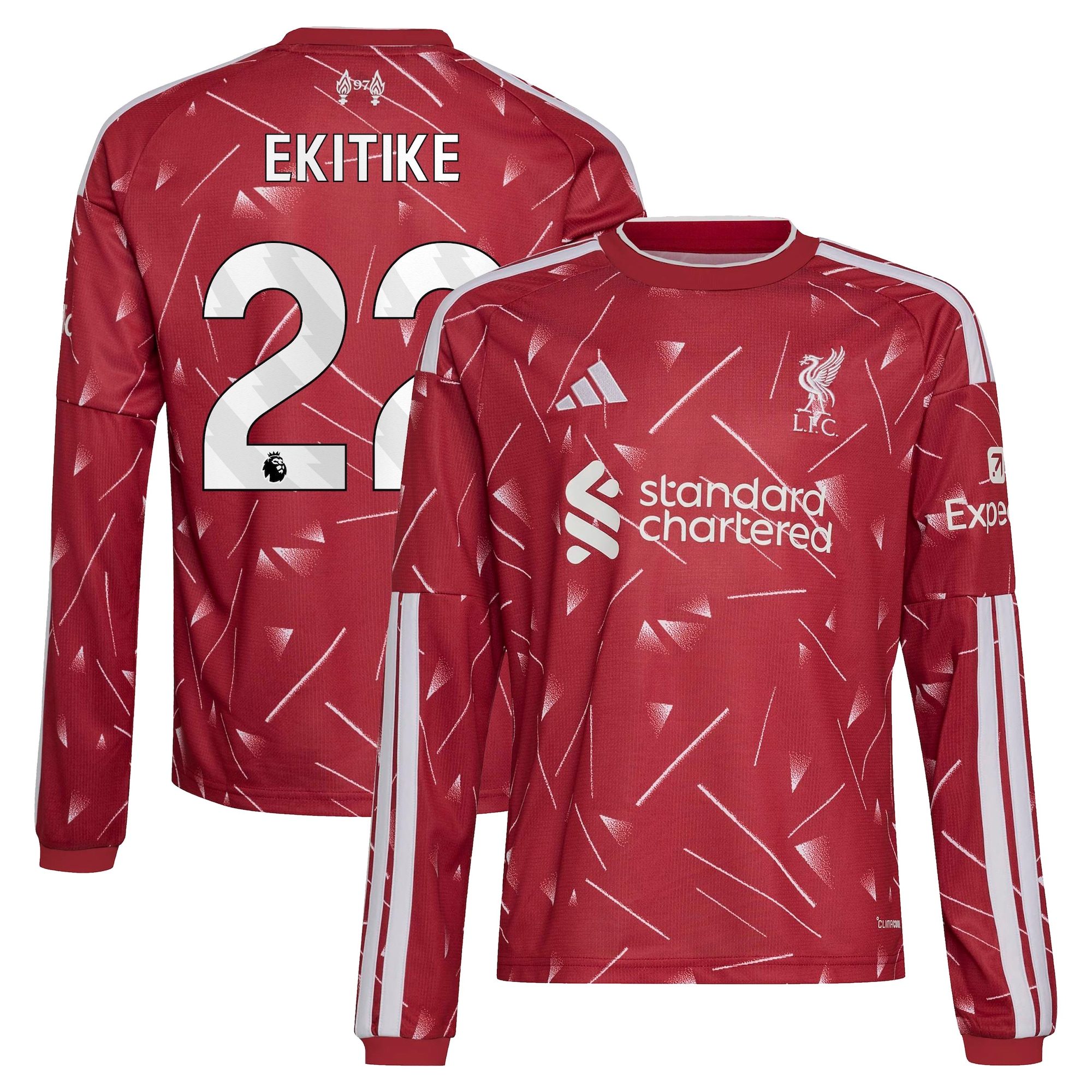 Liverpool adidas Home Shirt 2026-27 - Kids - Long sleeve with Ekitike 22 printing