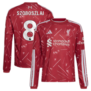 Liverpool adidas Home Shirt 2026-27 - Kids - Long sleeve with Szoboszlai 8 printing
