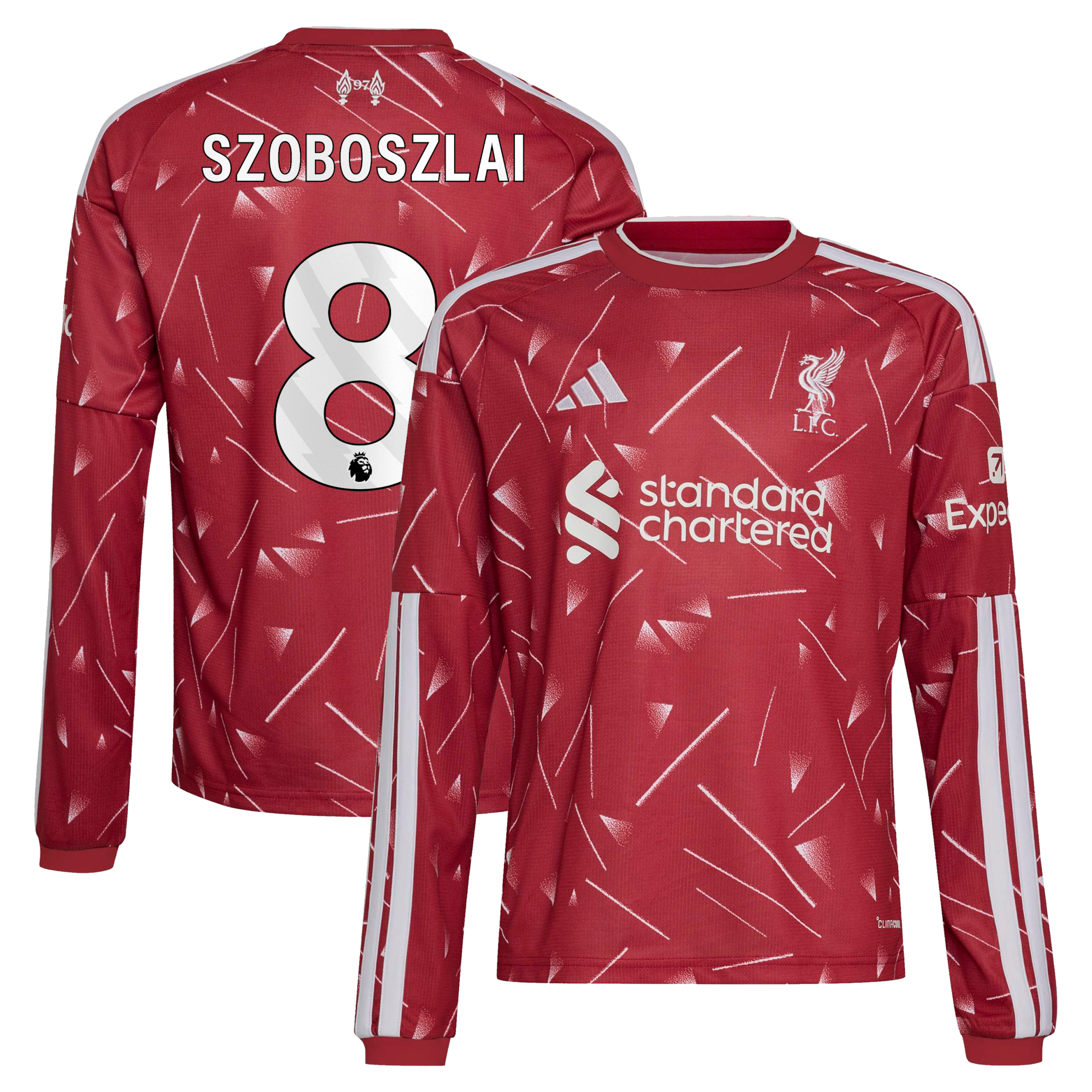 Liverpool adidas Home Shirt 2026-27 - Kids - Long sleeve with Szoboszlai 8 printing