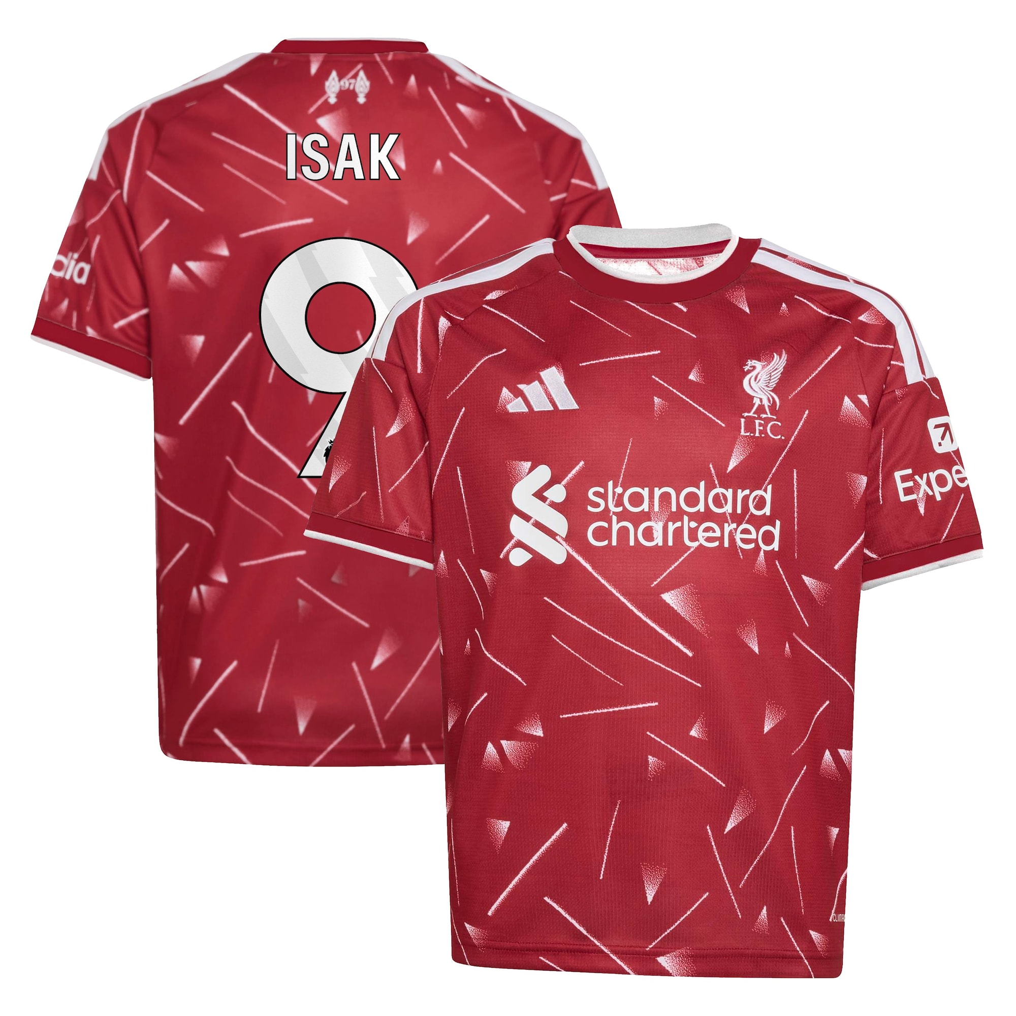 Liverpool adidas Home Shirt 2026-27 - Kids with Isak 9 printing