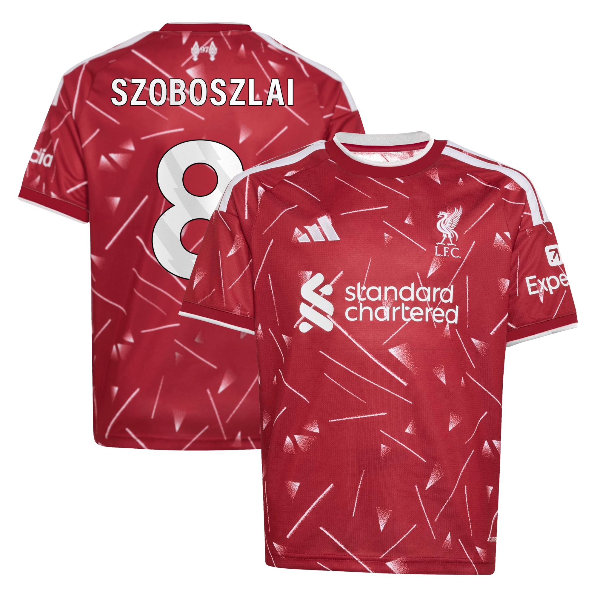 Liverpool adidas Home Shirt 2026-27 - Kids with Szoboszlai 8 printing