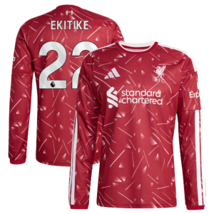 Liverpool adidas Home Shirt 2026-27 - Long sleeve with Ekitike 22 printing