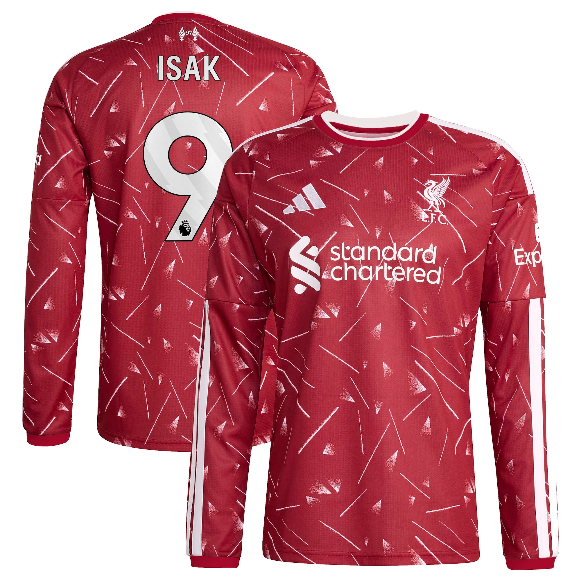 Liverpool adidas Home Shirt 2026-27 - Long sleeve with Isak 9 printing