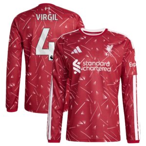 Liverpool adidas Home Shirt 2026-27 - Long sleeve with Virgil 4 printing