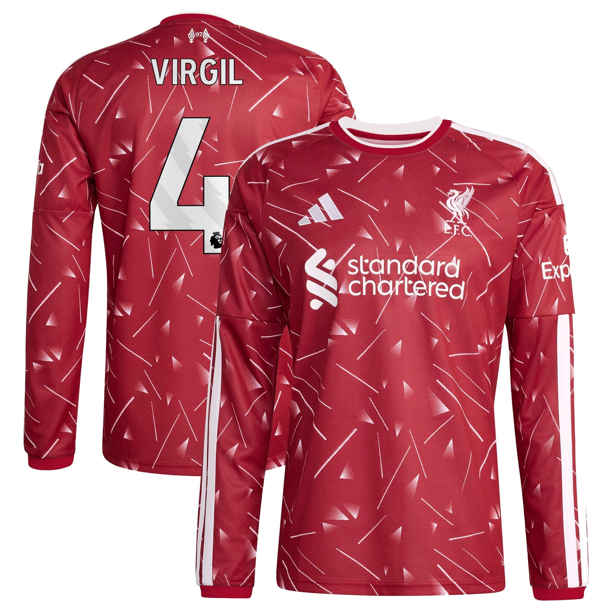 Liverpool adidas Home Shirt 2026-27 - Long sleeve with Virgil 4 printing