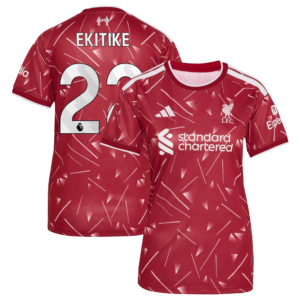 Liverpool adidas Home Shirt 2026-27 - Womens with Ekitike 22 printing