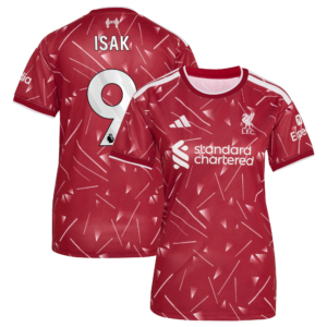 Liverpool adidas Home Shirt 2026-27 - Womens with Isak 9 printing