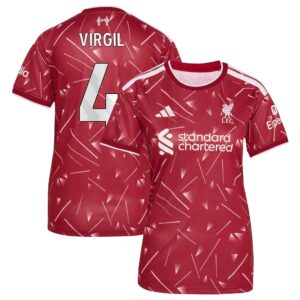 Liverpool adidas Home Shirt 2026-27 - Womens with Virgil 4 printing