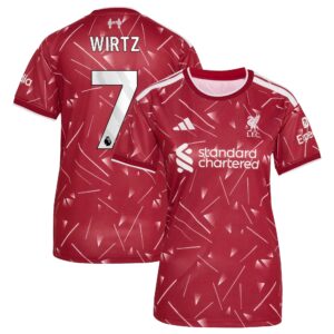 Liverpool adidas Home Shirt 2026-27 - Womens with Wirtz 7 printing