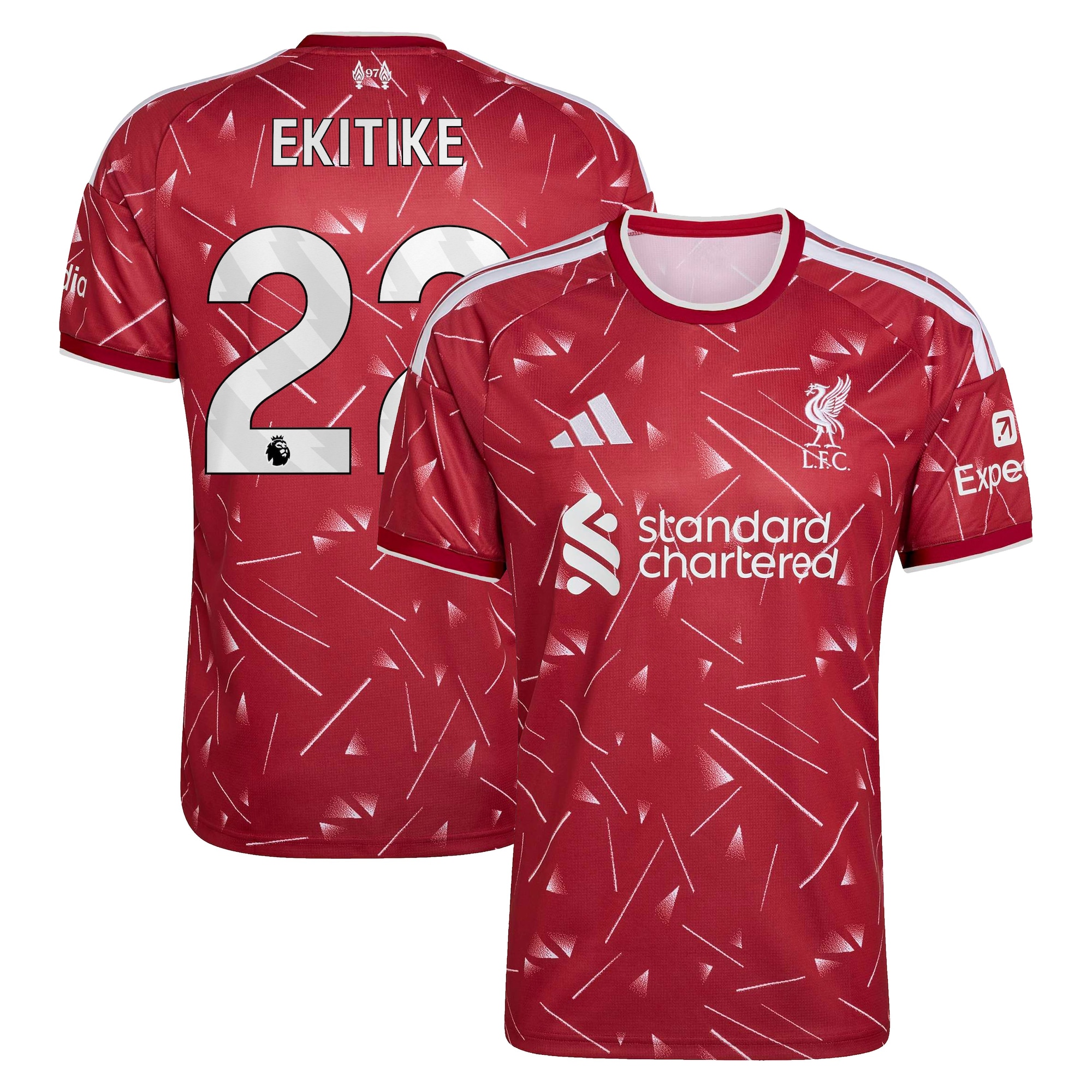 Liverpool adidas Home Shirt 2026-27 with Ekitike 22 printing