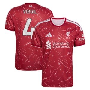 Liverpool adidas Home Shirt 2026-27 with Virgil 4 printing