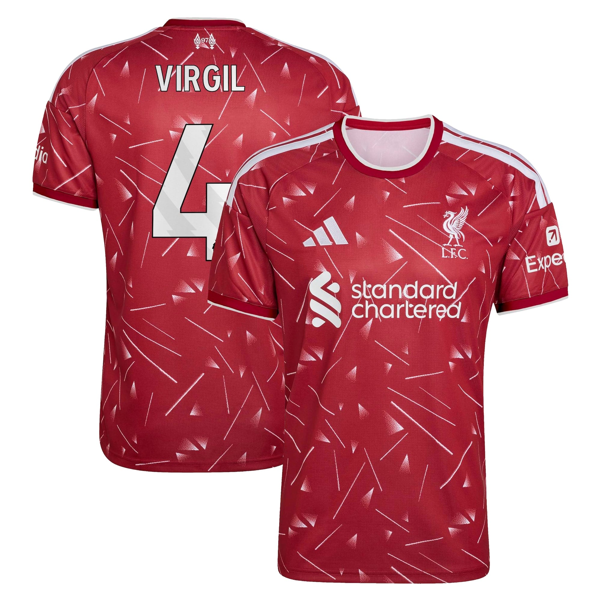 Liverpool adidas Home Shirt 2026-27 with Virgil 4 printing