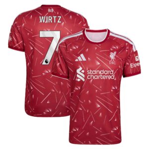 Liverpool adidas Home Shirt 2026-27 with Wirtz 7 printing