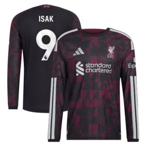 Liverpool adidas Third Authentic Shirt 2026-27 - Long Sleeve with Isak 9 printing