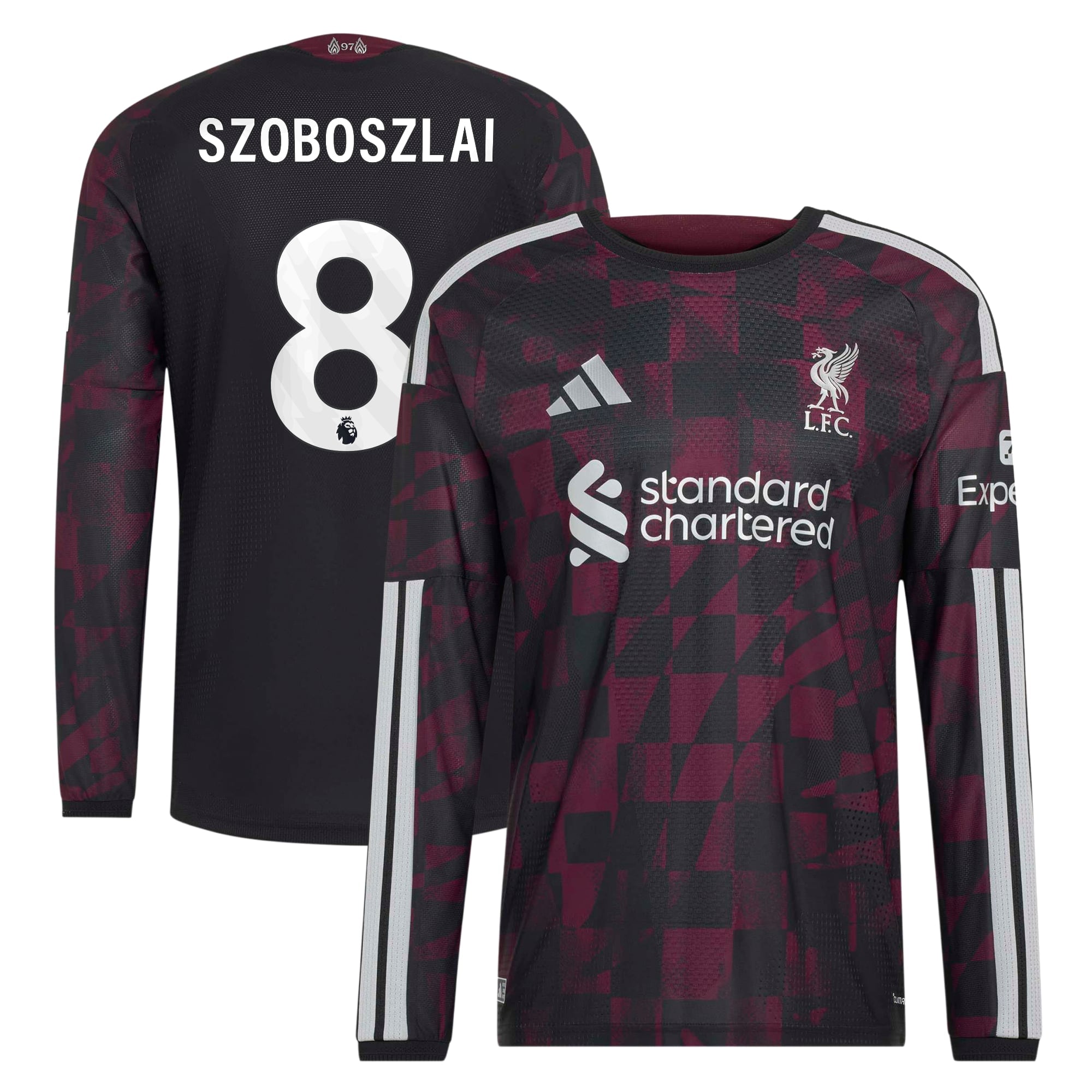 Liverpool adidas Third Authentic Shirt 2026-27 - Long Sleeve with Szoboszlai 8 printing
