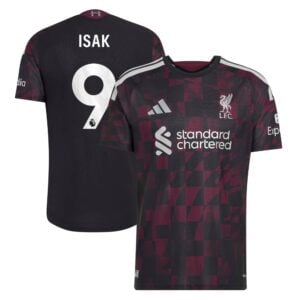 Liverpool adidas Third Authentic Shirt 2026-27 with Isak 9 printing