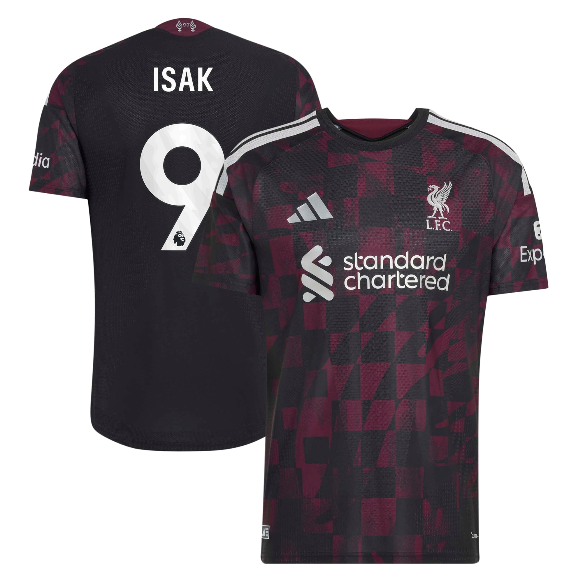 Liverpool adidas Third Authentic Shirt 2026-27 with Isak 9 printing