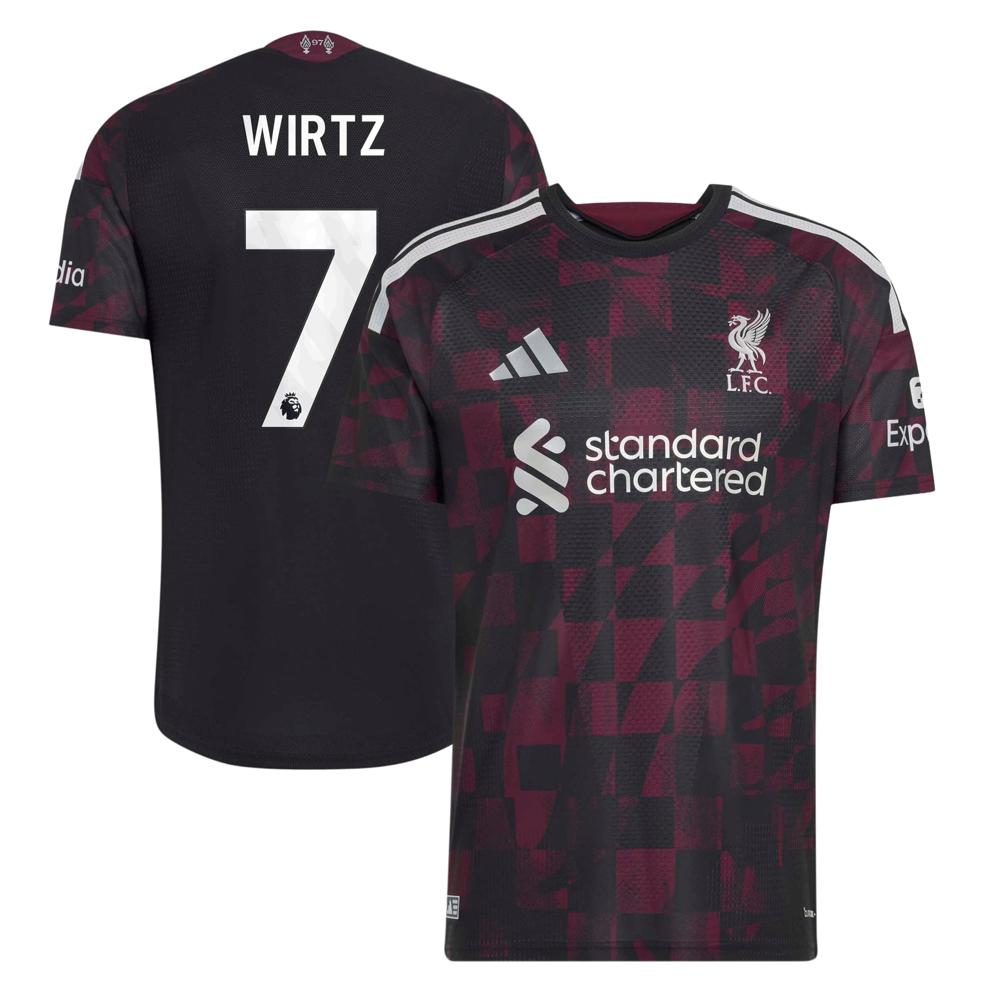 Liverpool adidas Third Authentic Shirt 2026-27 with Wirtz 7 printing