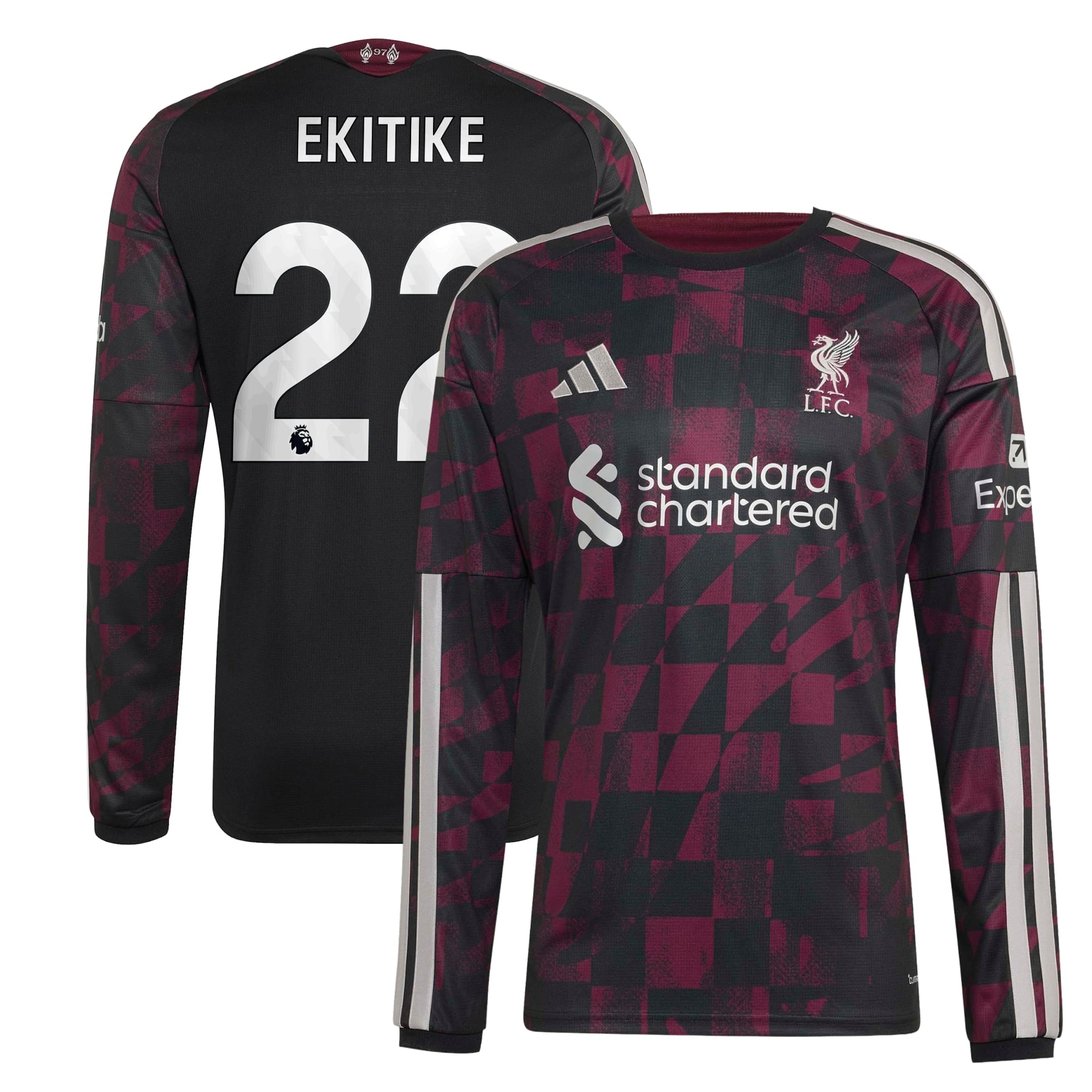 Liverpool adidas Third Shirt 2026-27 - Long Sleeve with Ekitike 22 printing