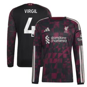 Liverpool adidas Third Shirt 2026-27 - Long Sleeve with Virgil 4 printing