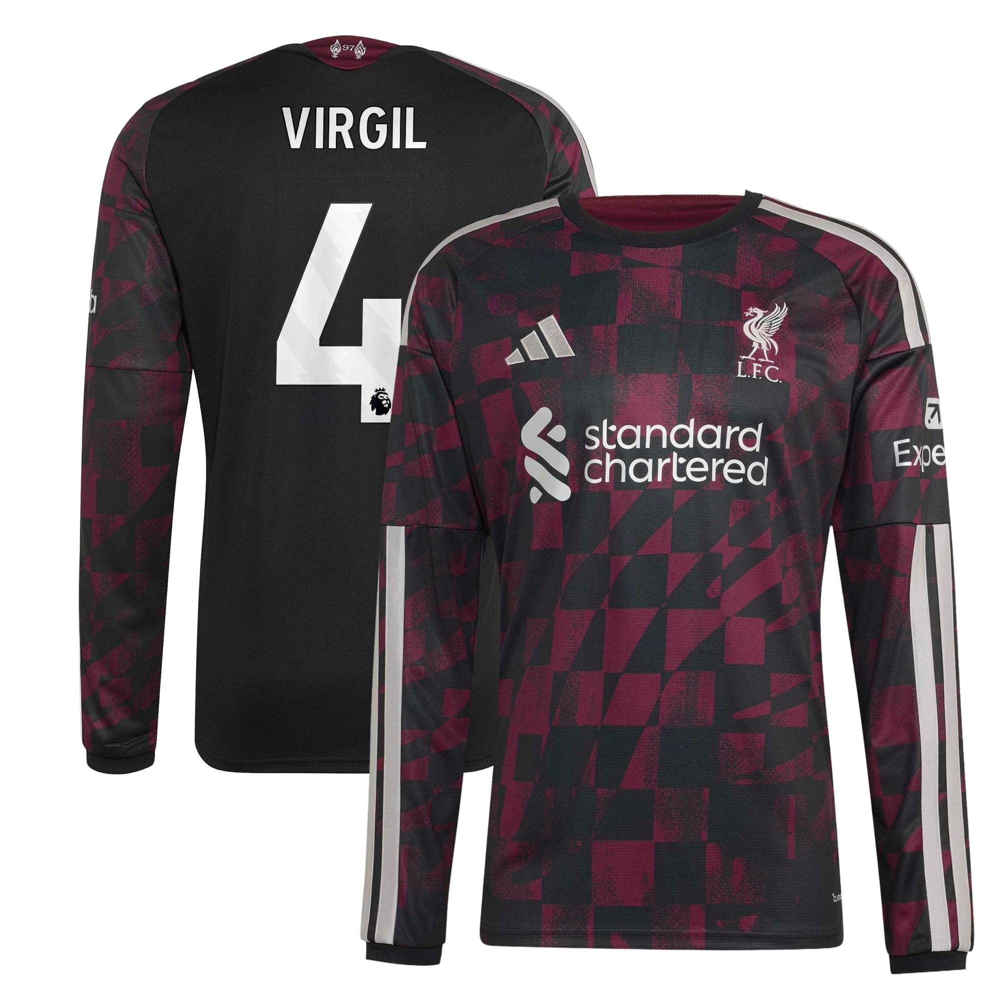 Liverpool adidas Third Shirt 2026-27 - Long Sleeve with Virgil 4 printing